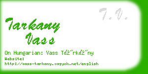 tarkany vass business card